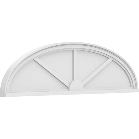 Ekena Millwork Elliptical 3 Spoke Architectural Grade PVC Pediment, 50"W x 13-1/2"H x 2"P PEDPS050X135ELL03